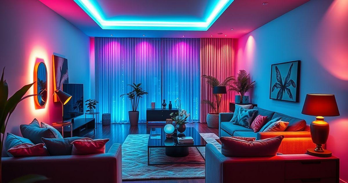 Luminoso neon transforma ambientes com estilo e modernidade