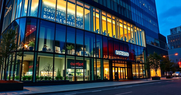 Fachadas comerciais modernas que atraem clientes
