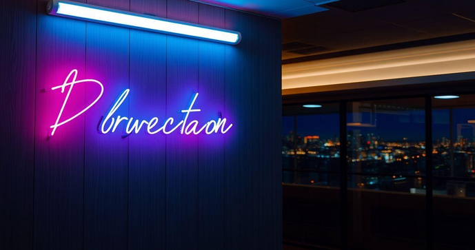 Painel neon personalizado transforma ambientes com estilo e criatividade